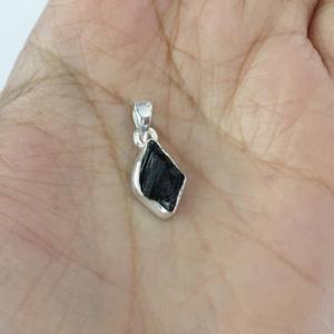 <b>Fine</b> Jewelry 925 Silver Black Tourmaline Rough <b>Pendant</b> <b>Necklace</b> Silver Tourmaline Gemstone <b>Pendants</b> 925 Sterling Silver <b>Pendants</b> - Product Image 5