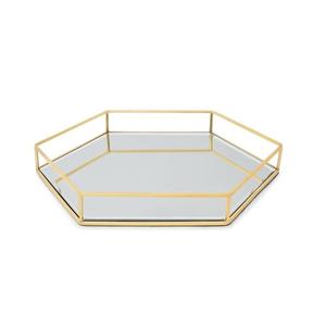 High Quality Metal <b>Mirrored</b> Jewelry <b>Tray</b> High Quality Round <b>Tray</b> in Metal and Wood Indoor Outdoor Decoration - Product Image 1