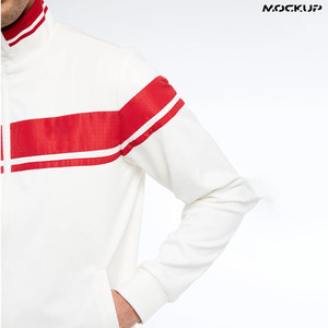 ชุดวอร์มกีฬาไนลอนผู้ชาย พิมพ์โลโก้ตามสั่ง ชุดวิ่งออกกำลังกายแบบสะท้อนแสง OEM ชุดลำลองแบบซับลิเมชั่น - Product Image 6