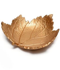 Diseño superior platos en forma de hoja de aluminio exportador al por mayor nuevo diseño hecho a mano plato en forma de hoja de aluminio al por mayor - Product Image 2