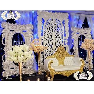 เวทีงานแต่งงานทันสมัยสุดอลังการ โตรอนโต งานจัดเลี้ยงที่ดีที่สุด โครงสีขาว ธีมสีขาวหรูหรา ตกแต่งเวทีงานแต่งงานด้วยไม้เคลือบสีขาว - Product Image 1