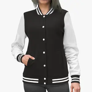 女性ジャケットファッションブラックデザインカスタム女性ジャケット