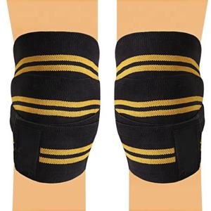 Enveloppes de genou (paire) avec sangle pour les squats, l'haltérophilie, l'haltérophilie, la presse à jambes et l'entraînement croisé-Enveloppe de genou flexible de 39 pouces - Product Image 1