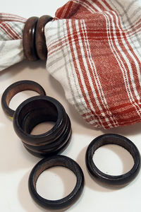 Porte-serviettes en bois antique pour showpieces rond de serviette fait main mariage et taille personnalisée - Product Image 6