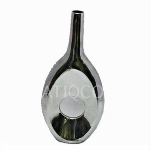 Florero de metal de aluminio único de lujo con diseño interior elegante para bodas - Product Image 6