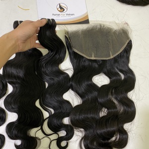 3 faisceaux De Cheveux De Vague de Corps Avec Le bandeau De cheveux Humains, vague de Corps de cheveux humains faisceaux avec fermeture Vierge De Cheveux Humains Armure - Product Image 2