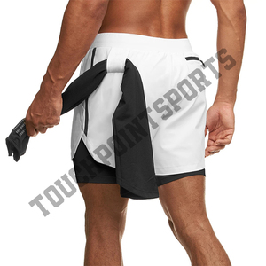 Pantalones cortos de chándal de algodón para hombre con bolsillos, ropa deportiva holgada informal con patrón sólido ecológico para entrenamiento y correr, novedad - Product Image 6