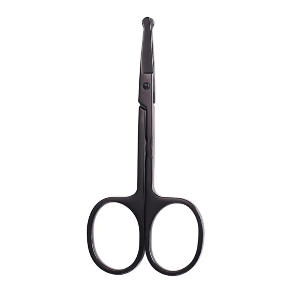 Black Color Professional Grooming Scissors For Personal Care Facial Hair Removal And Ear Nose Eyebrow Trimming Scissors