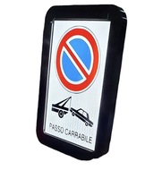 Panneau de signalisation temporaire interdisant le stationnement, éclairé par LED SMD2835, diamètre 90 cm, clignotant, détecteur de mouvement, alimentation Meanwell 12W 20V