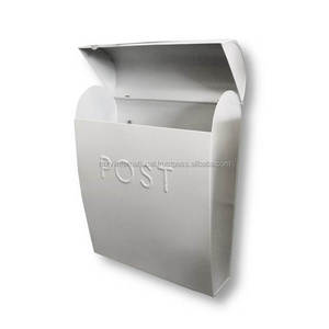 Galvanized Metal Mailbox <b>Wall</b>-Hanging Design with Door Purpose - Product Image 6