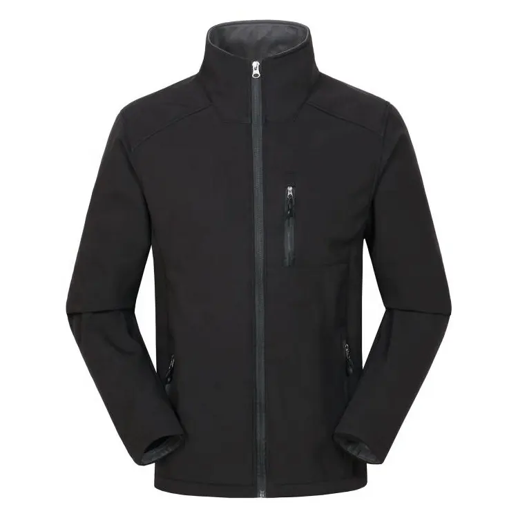 Veste softshell unie respirante imperméable coupe-vent pour hommes en gros, veste softshell, manteau softshell