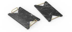 Plateau plaqué or chaud de qualité supérieure/Offre Spéciale fantaisie en métal personnalisé luxe Style classique Design moderne plateau de service/plat de service - Product Image 2