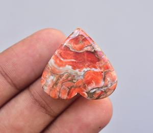 1 Cabochon de cœur de couleur Turquoise, gros bijou en forme de cœur, éponge de corail, turquoises en cuivre, vente en gros - Product Image 5