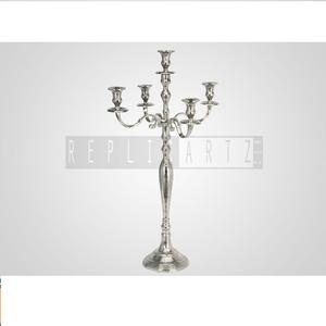 Candélabres à 5 bras en aluminium pour bougies, décorations de mariage et d'événements avec accent de Saint-Valentin - Product Image 1