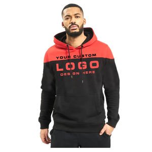 Suéter de hombre personalizado Sudadera con capucha de lana de algodón pesado logotipo impreso dos tonos gruesos en blanco unisex de gran tamaño para el invierno - Product Image 4