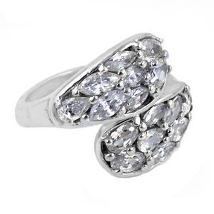 Adorable Cute Cubic Zircon Anillos de piedras preciosas 925 Plata de ley sólida Diseños de doble cabeza Anillo Brillante Joyería encantadora - Product Image 3