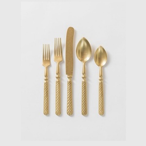 Juego de Cubiertos Exclusivo de Alta Calidad en Latón Dorado y Azul para Bodas y Fiestas - Product Image 4