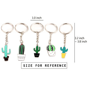 Porte-clés personnalisé en métal, en émail souple, en alliage de zinc, cactus, accessoire pour cérémonie, - Product Image 3