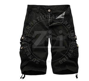 Pantalones Cortos Cargo Casuales de Moda para Hombre, Cintura Media, Corte Ajustado, 100% Algodón, Color Sólido, Ecológicos, Transpirables, de Secado Rápido, Ligeros, OEM - Product Image 5