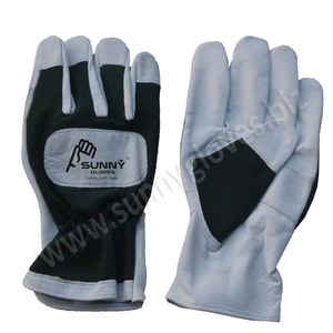 Guantes de trabajo de cuero Partido de vaca, protectores de mano personalizados, baratos, 2021 - Product Image 6