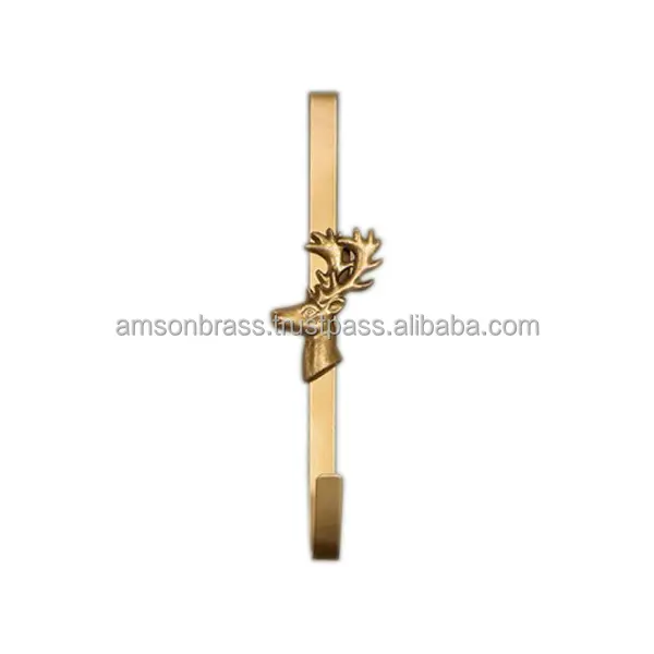 Porte-couronne en laiton en métal pour guirlande cintre suspendu pour la décoration de Noël Design classique fait à la main
