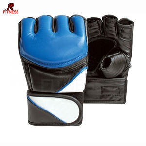 Gants de boxe professionnels demi-doigts, protège-pouce thaïlandais, gants de MMA en cuir véritable UFC - Product Image 5