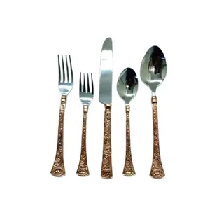 Designers Cutlery Fashionable Designers Tableware Cookware Dinnerware stainless Steel Metal with Gold Finishing