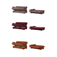 Canapé-lit moderne en tissu velours avec pieds en métal, design sans accoudoirs, pliable et multifonctionnel pour les petits appartements