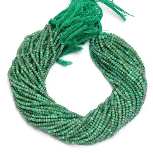 Wholesale Gemstone Natural Emerald High Quality 3 mm Faceted Roundel Beads