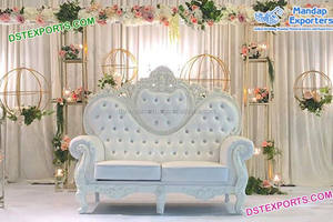 Canapé royal de luxe pour mariage, canapé d'amour, canapé royal en bois sculpté pour mariage, canapé d'amour de style bateau traditionnel indien, USA, Royaume-Uni - Product Image 3