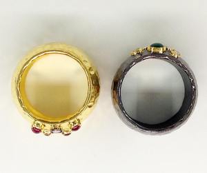 Anillo de Plata de Ley 925 con gemas de Rubí, joyería de moda Unisex, oro oxidado, diamante, Esmeralda, GEMA, único - Product Image 4