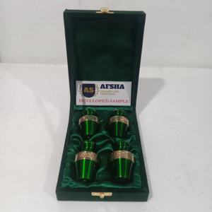 Memorial Multi-color Set <b>of</b> 4 with Velvet <b>Box</b> Keepsake <b>Pets</b> Cremation Urns <b>for</b> Funeral <b>Ashes</b> Metal Brass/Aluminum - Product Image 4