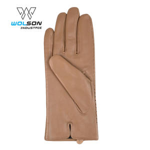 Guantes de cuero personalizados para mujer, guantes clásicos a la moda, de alta calidad, al por mayor - Product Image 3