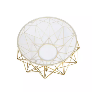 กระจกด้านบนสำหรับตกแต่งโต๊ะทำจากโลหะดีไซน์รูปใบไม้สำหรับตกแต่งบ้านสำหรับโต๊ะกาแฟ - Product Image 2