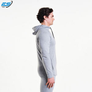 ชุดวอร์มแขนยาวของผู้ชายชุดเสื้อและกางเกงขาสั้นเสื้อมีฮู้ดแห้งเร็วขนาดใหญ่พิมพ์ลายโลโก้ตามสั่ง - Product Image 5