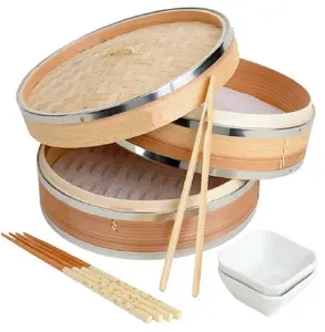 Holz dampfer Box mit guter Qualität Dim Sum Box zum Verkauf Hotel Geschirr Küchen geschirr Kochen Kochgeschirr Sets