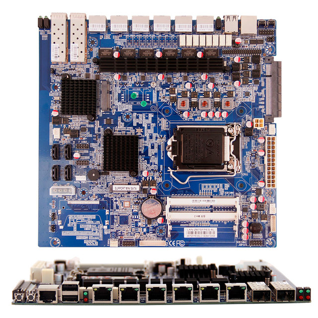 New ZEROONE Intel Z87 Double Channel Integrated Motherboard Intel Haswell Core I3/i5/i7 LGA1150 2 SFP Ports Router Firewall