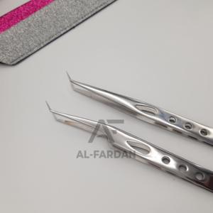 Pince à épiler personnalisée et durable en acier inoxydable avec poignées pointues et dentelées pince à épiler pour polir le volume des cils - Product Image 2