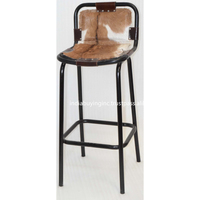 Tabouret de bar en fer robuste et durable, design industriel moderne, assise en bois, pour la maison, l'hôtel, le restaurant, l'extérieur
