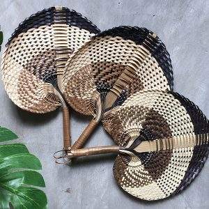 พัดใบปาล์มสานขายส่ง/พัดใบปาล์มธรรมชาติทำมือ - Product Image 4