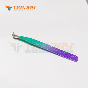 แหนบต่อขนตา TEEJAY สีขาวลายจุดเคลือบผงหลายเฉดสี ทำจากสแตนเลส ขนาด 12 ซม. ปลายแหนบขนาด 12 มม. สำหรับต่อขนตาแบบแม่นยำ - Product Image 6