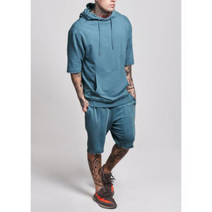 Creat-Jersey con tu propio diseño para hombre, sudadera con capucha y pantalón corto ajustado, chándal personalizado - Product Image 4