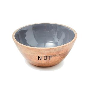 Home & Hotel Tableware Decoration Vegetable <b>Salad</b> Serving & Mixing Wooden <b>Bowl</b> Modern Style Portable Food <b>Server</b> <b>Bowl</b> - Product Image 1