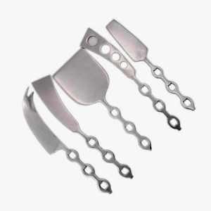 Juego de 5 cuchillos y esparcidores de queso de Navidad para servir herramientas de cocina duraderas Juego en caja a bajo precio - Product Image 1