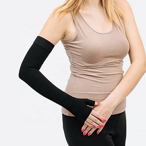 Manchon <span class=keywords><strong>de</strong></span> <span class=keywords><strong>compression</strong></span> pour <span class=keywords><strong>bras</strong></span> entier avec bande en silicone 20-30 mmHg pour lymphœdème - Product Image 2