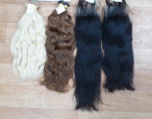 วิกต่อผมมนุษย์60สีบรอนด์ช่อผมต่อแบบชาวสวิสช่อช่อเดียวมี613ติดหนังกำพร้าขนาด5x5 6x6 - Product Image 1