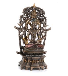 Nirmala Handicrafts - Estatua de Buda Hecha a Mano de Resina de Poliéster, Artículo Religioso Budista de Feng Shui de Rajasthan - Product Image 1