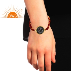 Pulsera de Plata de Ley 925 con Diseño OM y Piedras Preciosas Naturales de Circonia Cúbica, Tendencia 2026, para Mujer, Fabricante de Joyería - Product Image 3