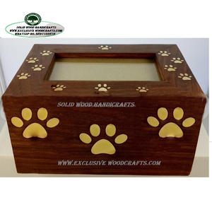 Vente chaude nouveau Design urnes en bois pour animaux de compagnie cendres bois crémation cadre Photo urnes pour chat et chien cendres - Product Image 2