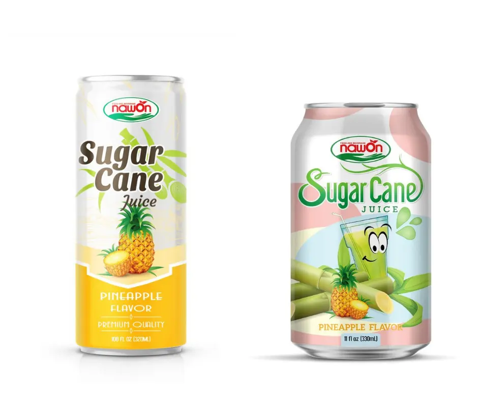 USDA 유기 100% 진짜 사탕 수수 주스 적은 설탕 330ml NAWON 도매 가격